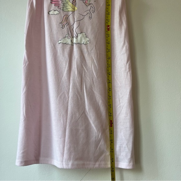 🌼 5/$25 Wonder Nation Girls Pink Unicorn Pegasus Nightgown Sleep Dress Size 7/8 - Picture 7 of 7